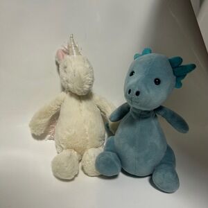 Jellycat bundle - little dragon puff / unicorn